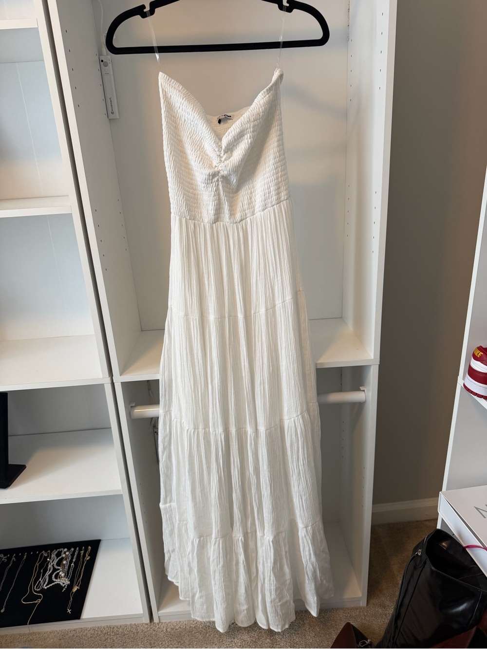 Fashion Nova White Strapless Maxi Dress Size XL